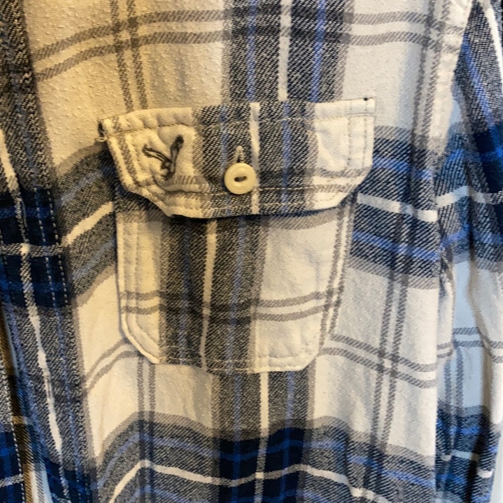 American Eagle Thick Button Down Flannel Top - image 4